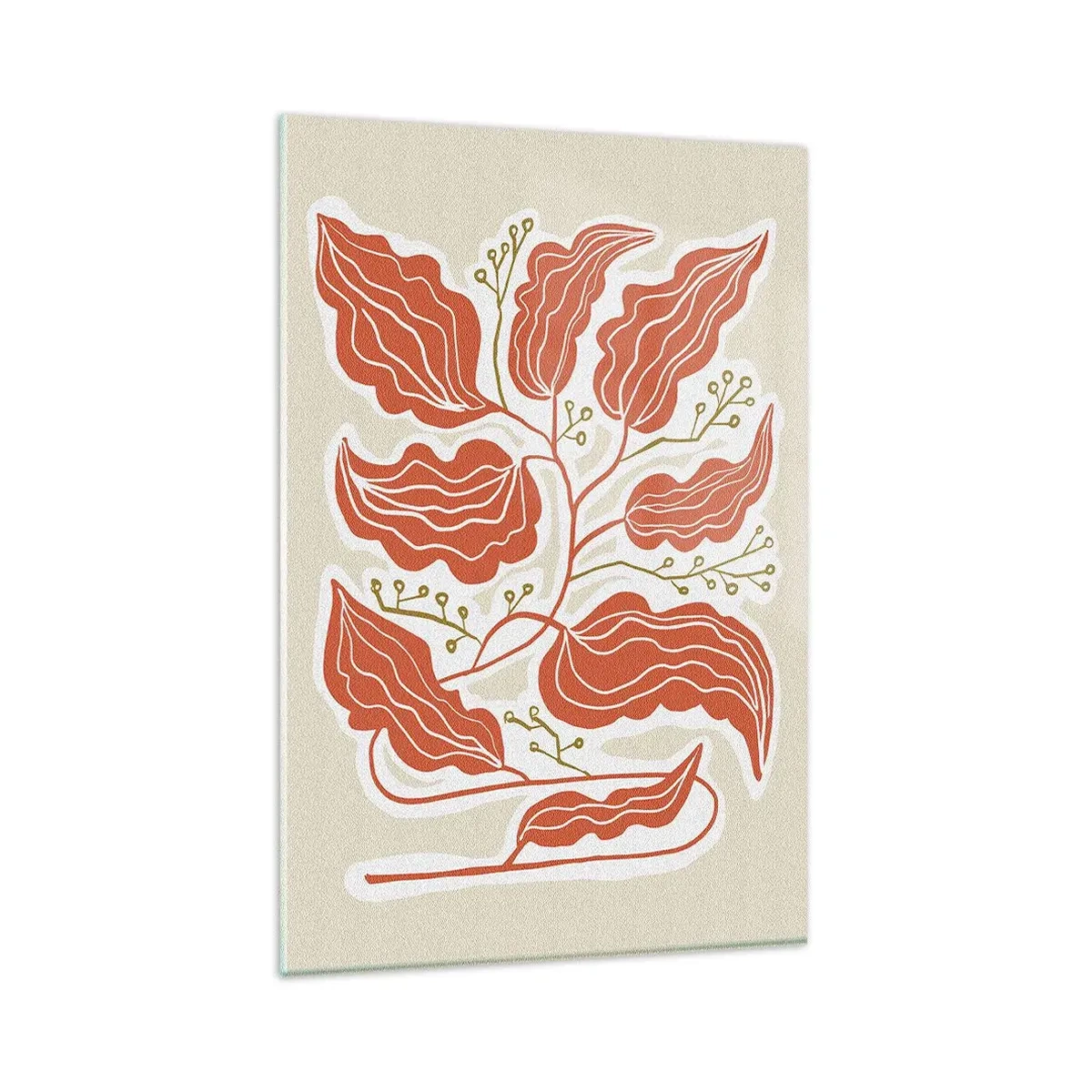 Glass picture - Folk and Coral - 80x120 cm