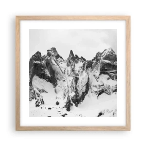 Poster in light oak frame - Granite Ridge - 40x40 cm