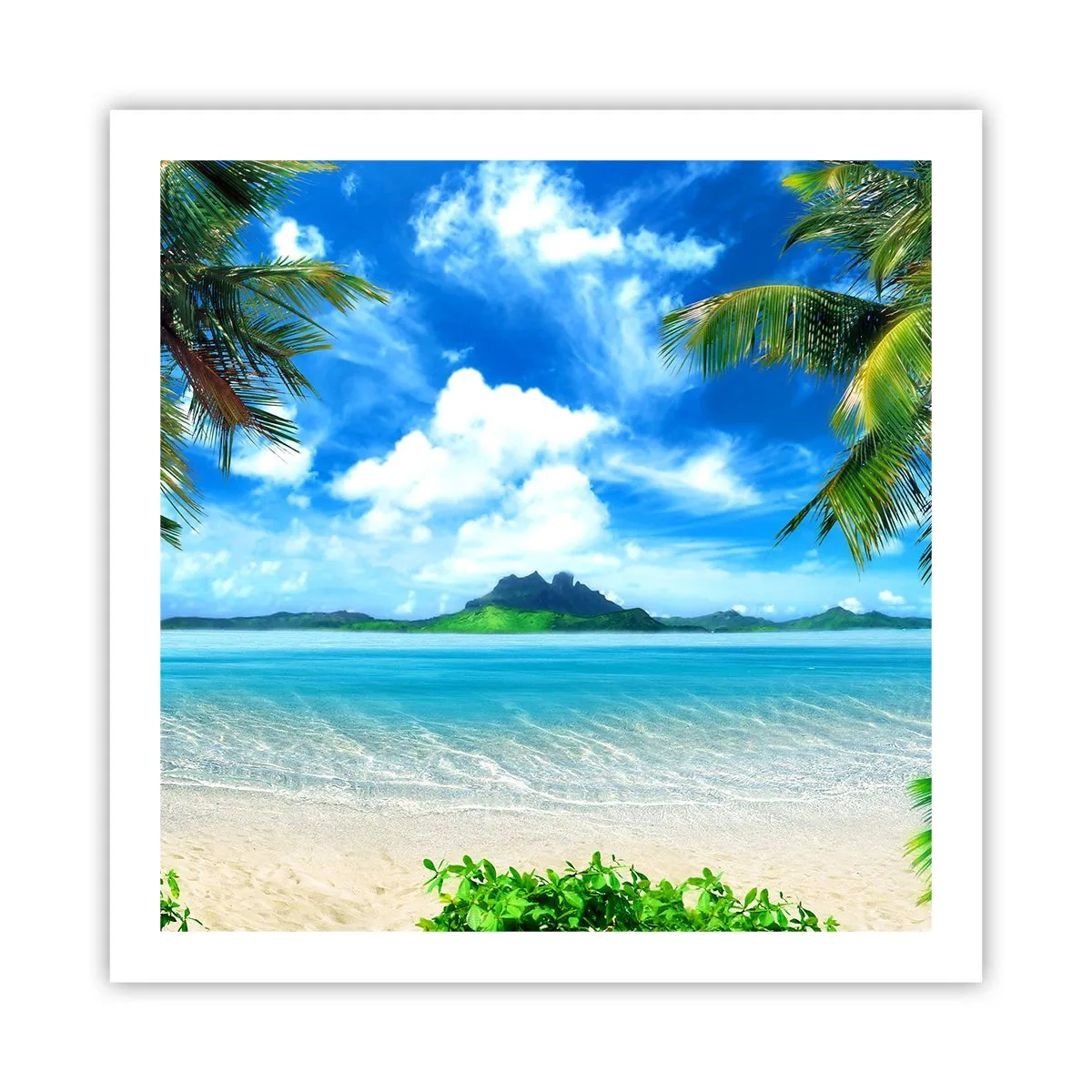 Poster - Blue Tropics - 60x60 cm