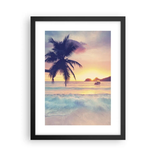 Poster in black frame - Evening in a Bay - 30x40 cm