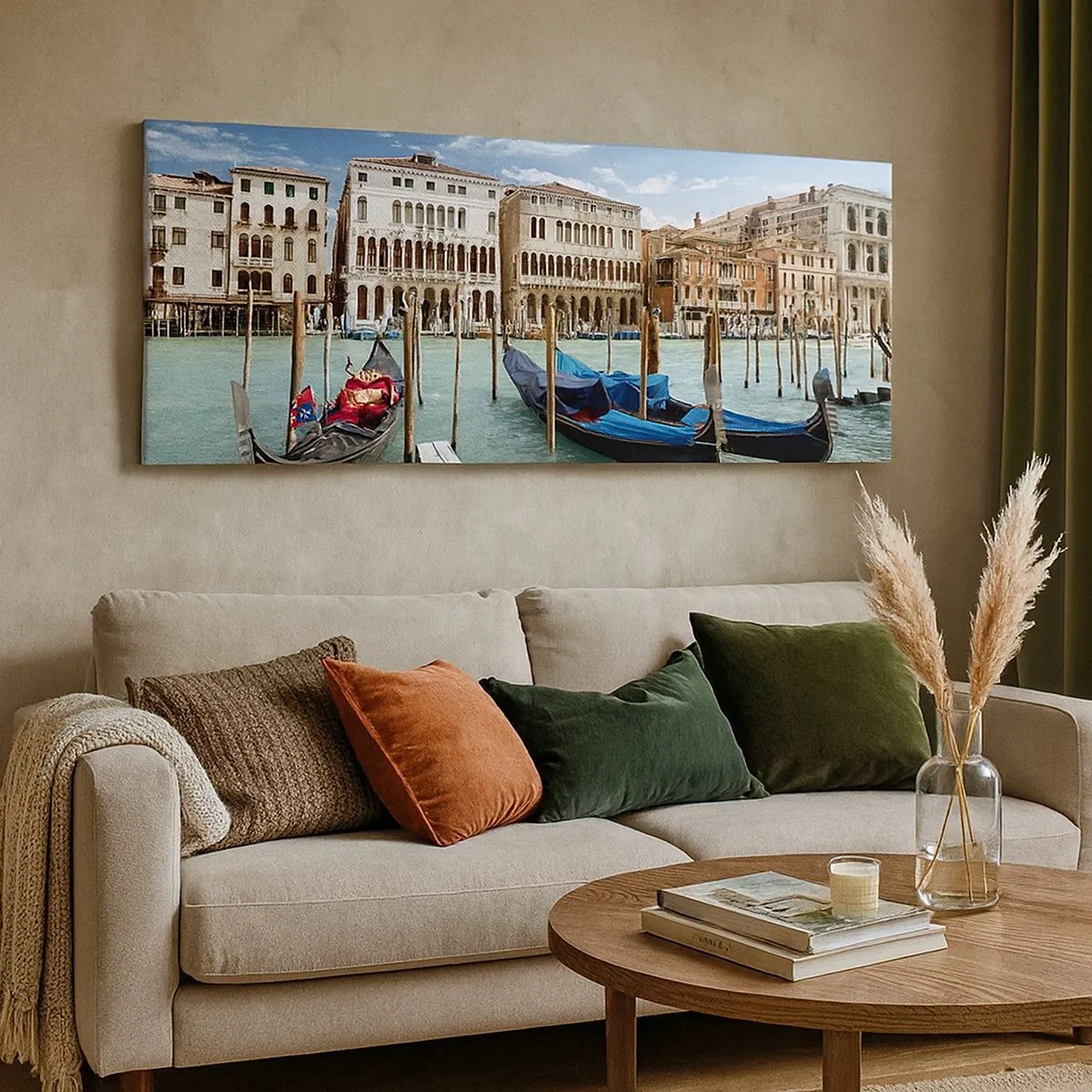 Canvas picture - Palaces in Blue - 100x40 cm