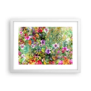 Poster in white frmae - Lost in the Flowers - 40x30 cm