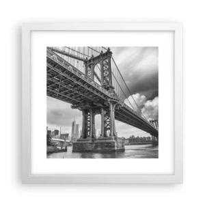 Poster in white frmae - To the Heart of a City - 30x30 cm