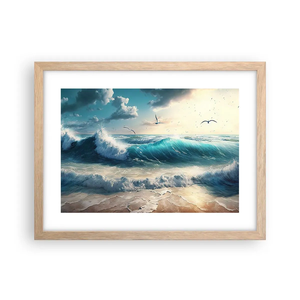 Poster in light oak frame - It Hums Especially for You - 40x30 cm