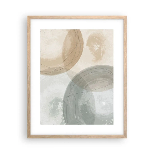 Poster in light oak frame - Permeation of Worlds - 40x50 cm