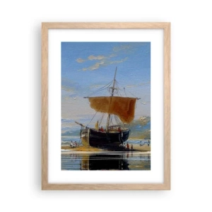 Poster in light oak frame - Water, Earth, Air - 30x40 cm