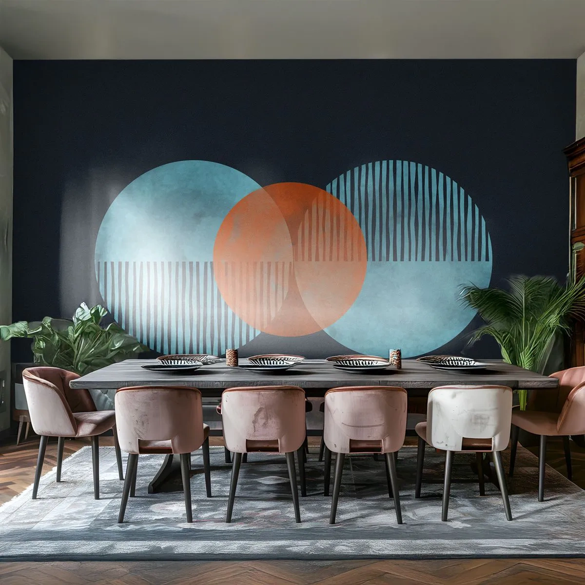 Photo Wallpaper Standard Eco - Symmetrical Composition - Abstraction, Piece, Geometric Pattern - 400x280 cm