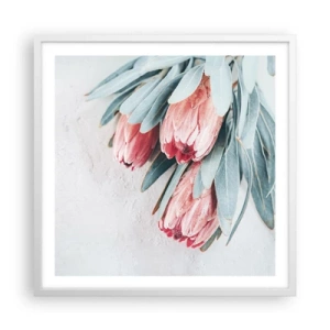 Poster in white frmae - Ashamed of Their Own Beauty - 60x60 cm