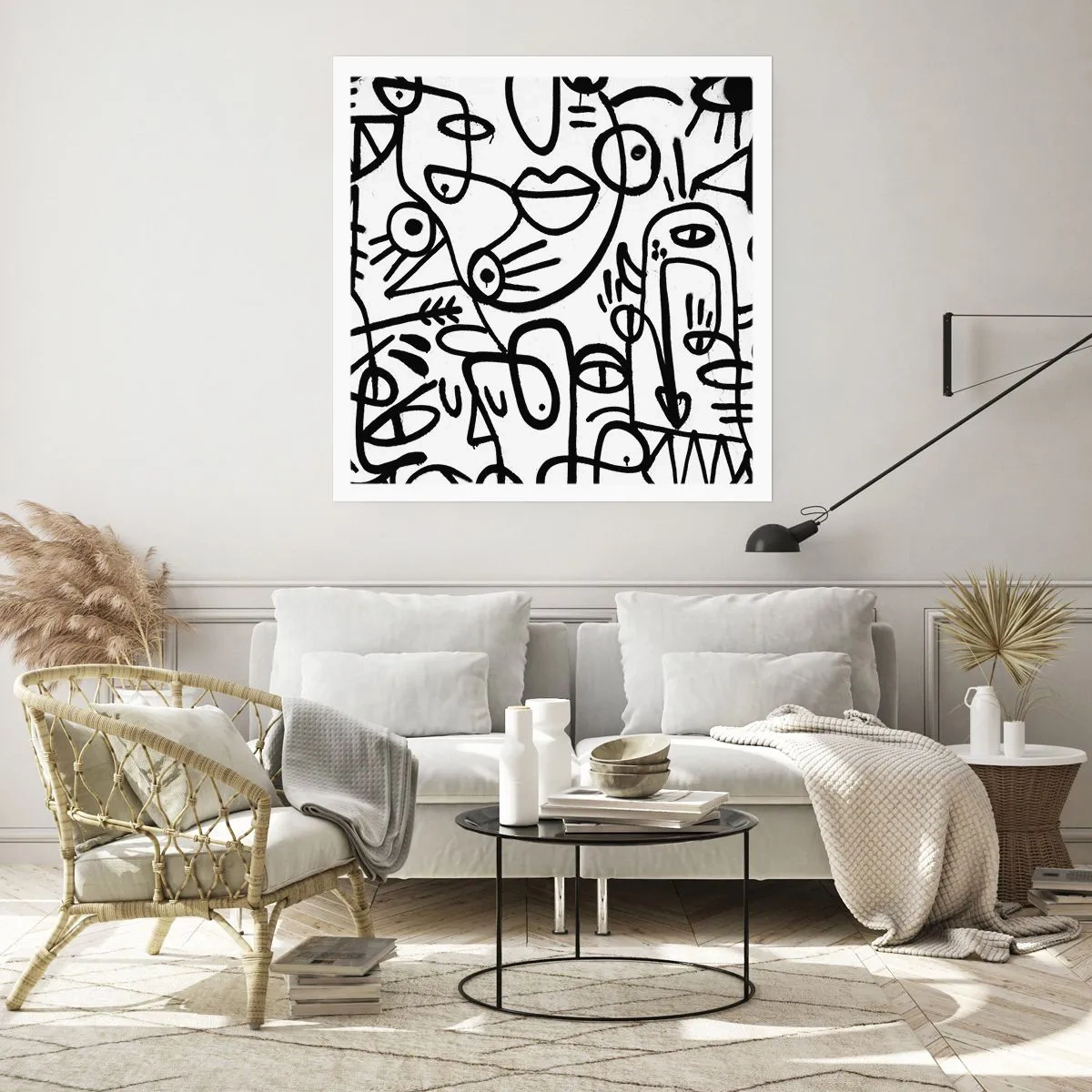 Poster - Faces and Mirages - 60x60 cm