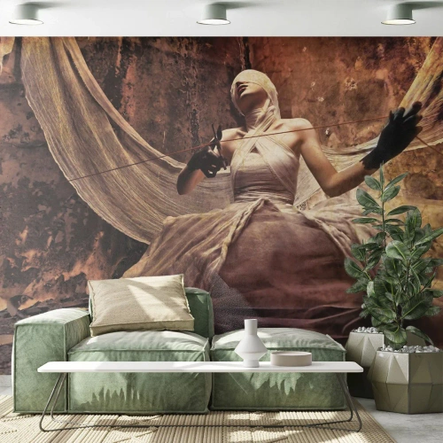 Photo Wallpaper Premium Sand - Godess of Destiny - Theater, Piece, Man - 250x175 cm