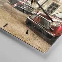 Clock face with lines