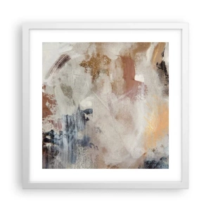 Poster in white frmae - Foggy Abstract - 40x40 cm