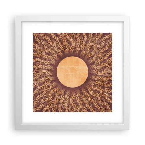 Poster in white frmae - Sun Icon - 30x30 cm