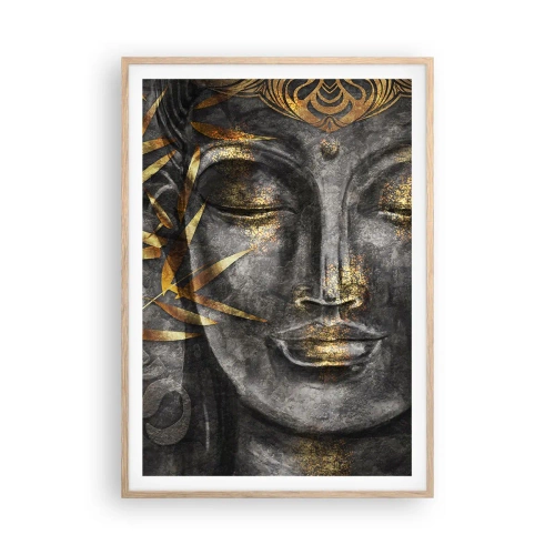 Poster in light oak frame - Feel the Peace - 70x100 cm