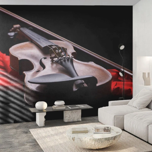 Photo Wallpaper Premium Sand - Music of Feelings - Music, Violin, A musical instrument - 200x140 cm