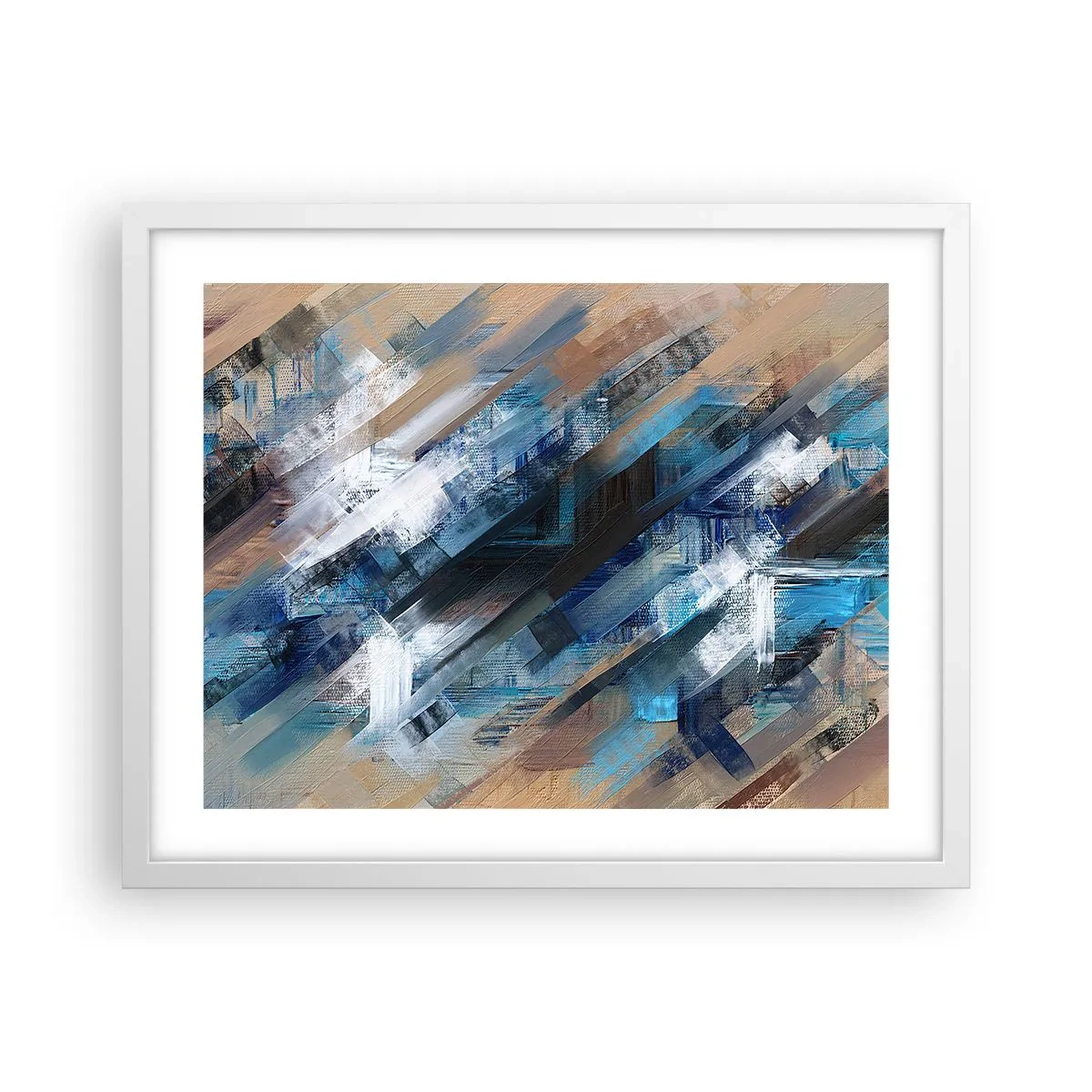 Poster in white frmae - On the Blue Slant - 50x40 cm