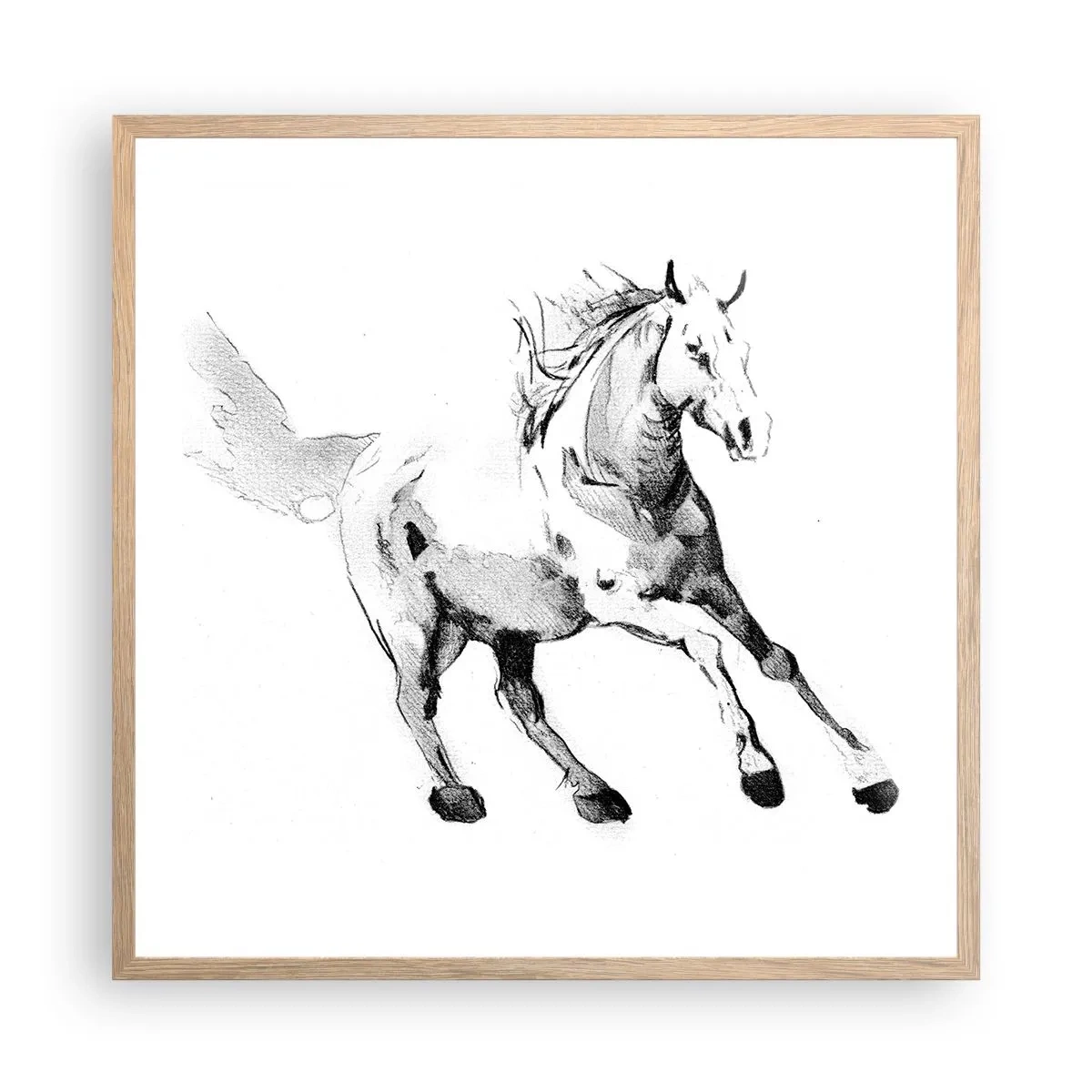 Poster in light oak frame - Untamed Soul - 60x60 cm