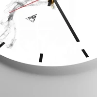 Clock face with lines