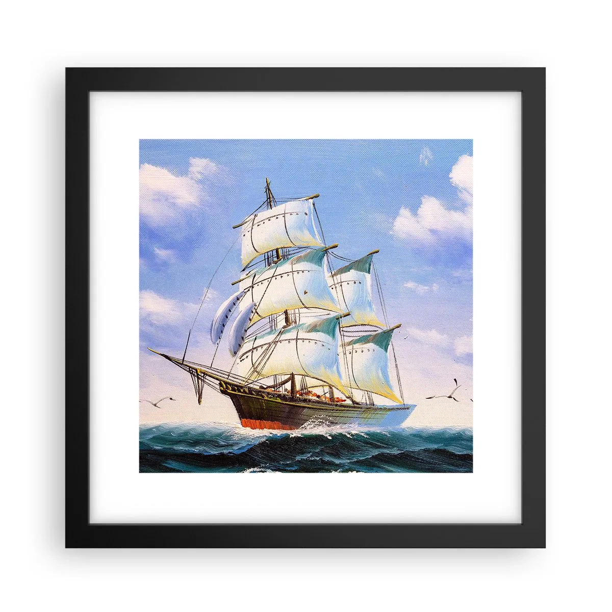 Poster in black frame - Proudly with Wind - 30x30 cm