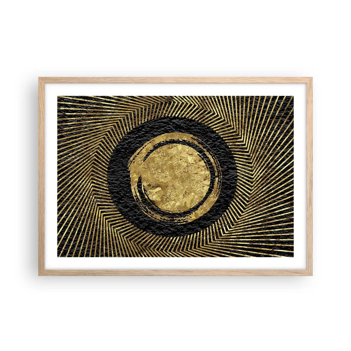 Poster in light oak frame - Composition Glamour - 70x50 cm