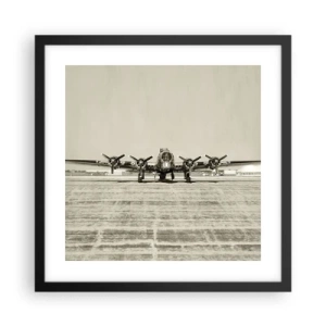 Poster in black frame - Ready as Always - 40x40 cm