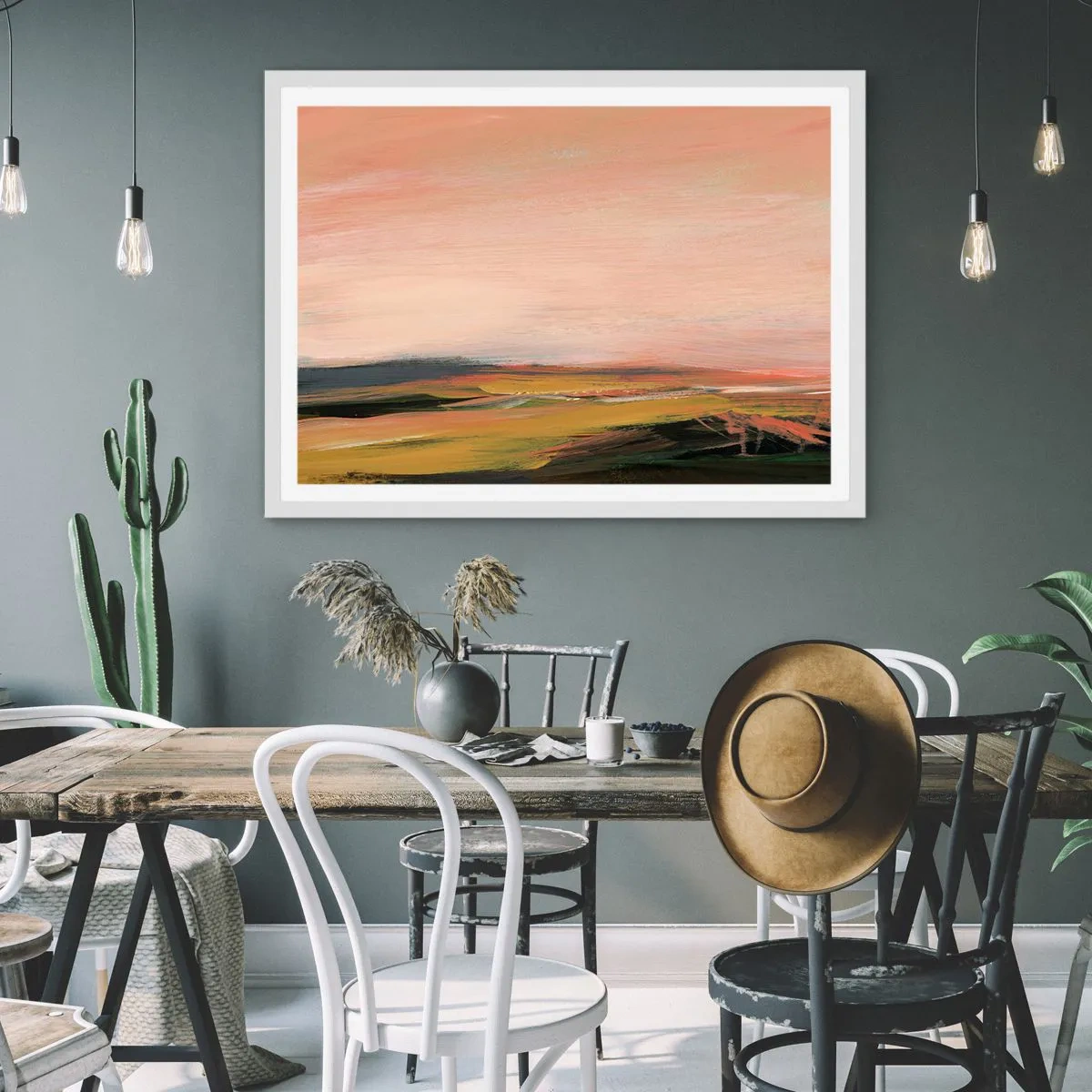 Poster in white frmae - In Pink Tones - 100x70 cm