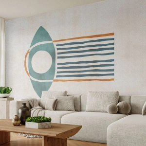 Photo Wallpaper Premium Sand - Signs and Rituals - Boho, Eye, Minimalism - 250x175 cm