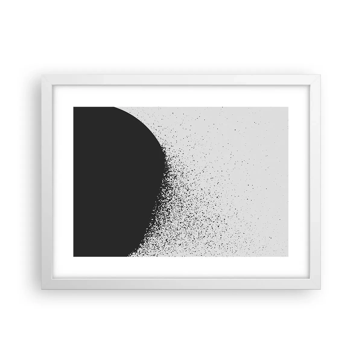 Poster in white frmae - Movement of Particles - 40x30 cm
