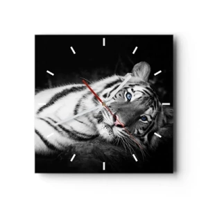 Wall clock - Clock on glass - Wilderness and Calm - 30x30 cm