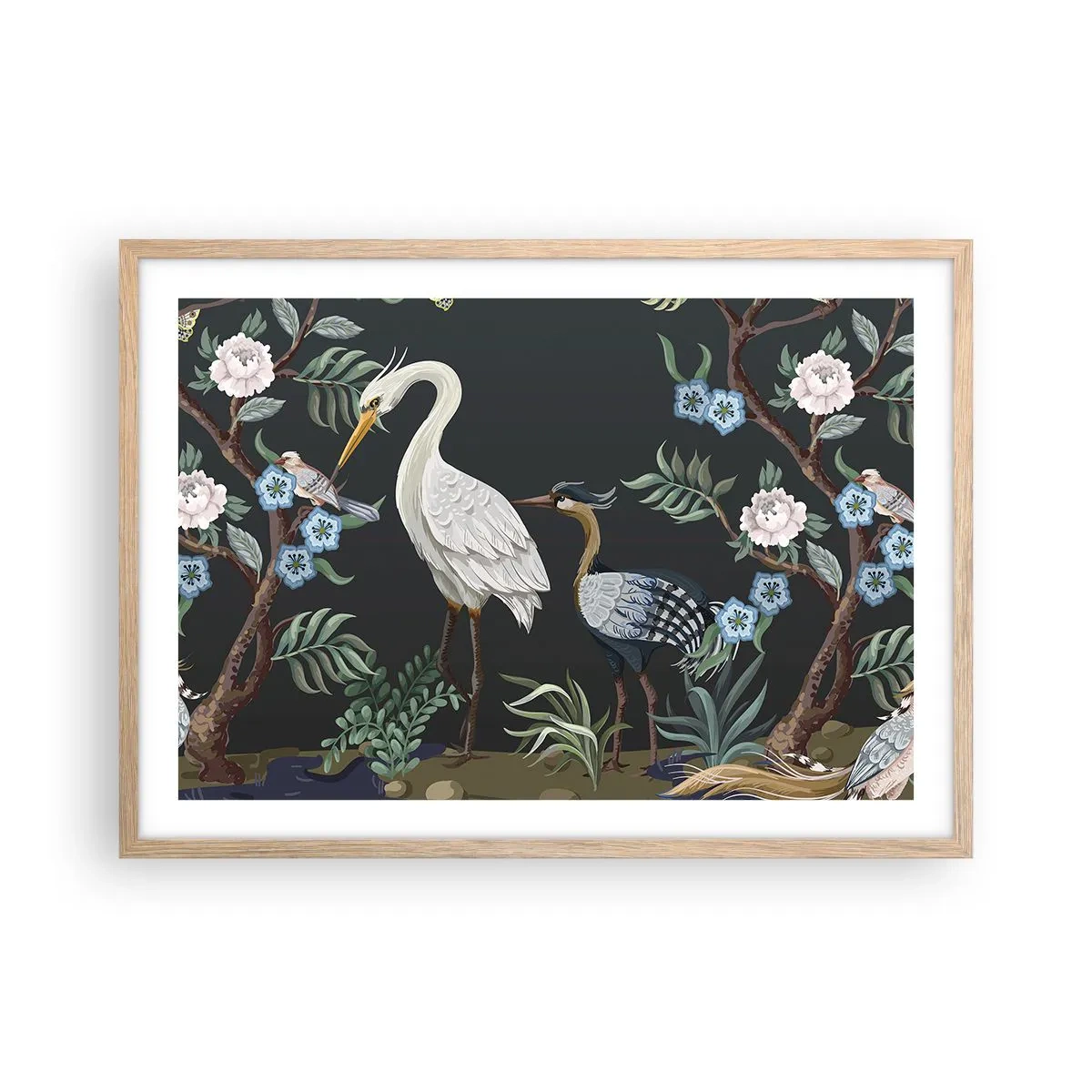 Poster in light oak frame - Bird Truth - 70x50 cm