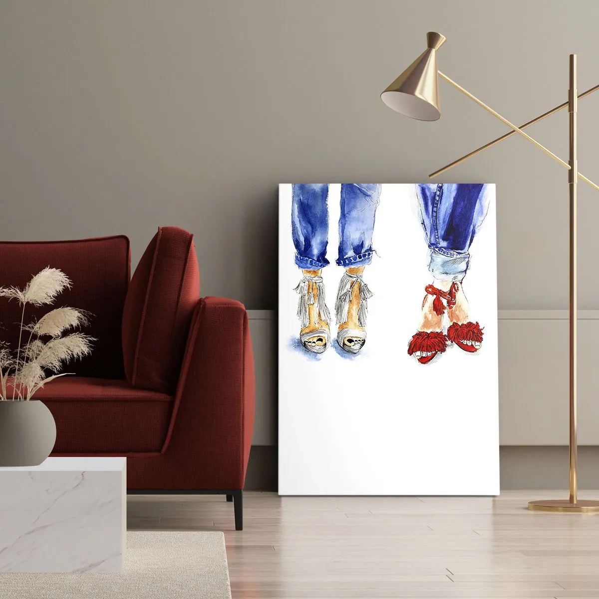 Canvas picture - Shall We Go for a Walk? - 50x70 cm