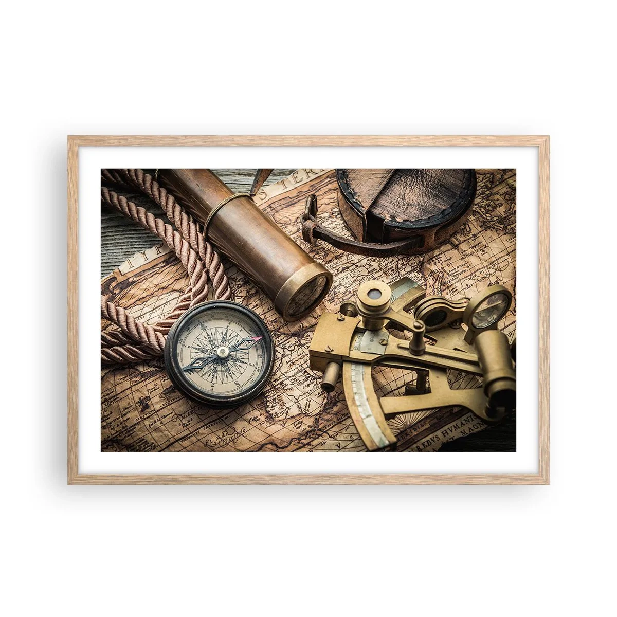 Poster in light oak frame - Show the Way - 70x50 cm