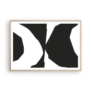 Poster in light oak frame - Positive - Negative - 100x70 cm