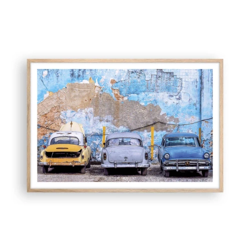 Poster in light oak frame - Meeting of Veterans - 91x61 cm