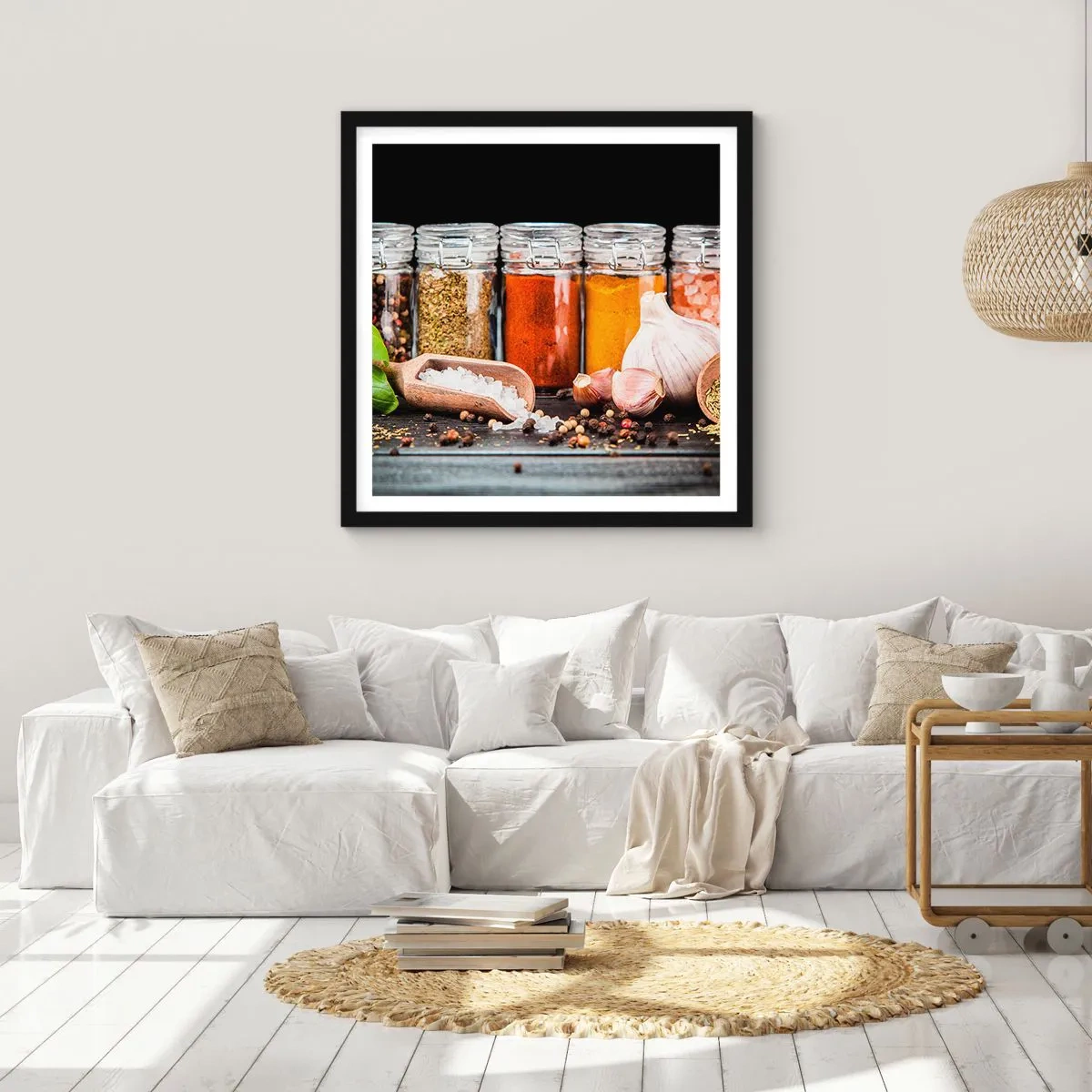 Poster in black frame - Spicing Up Life - 40x40 cm