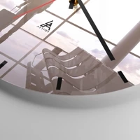 Clock face with lines