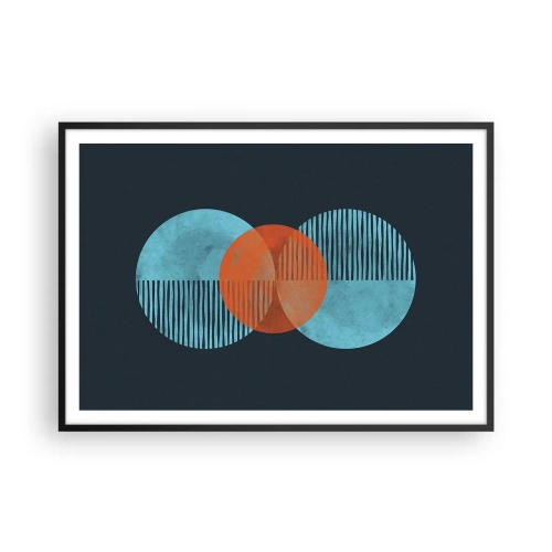Poster in black frame - Symmetrical Composition - 100x70 cm