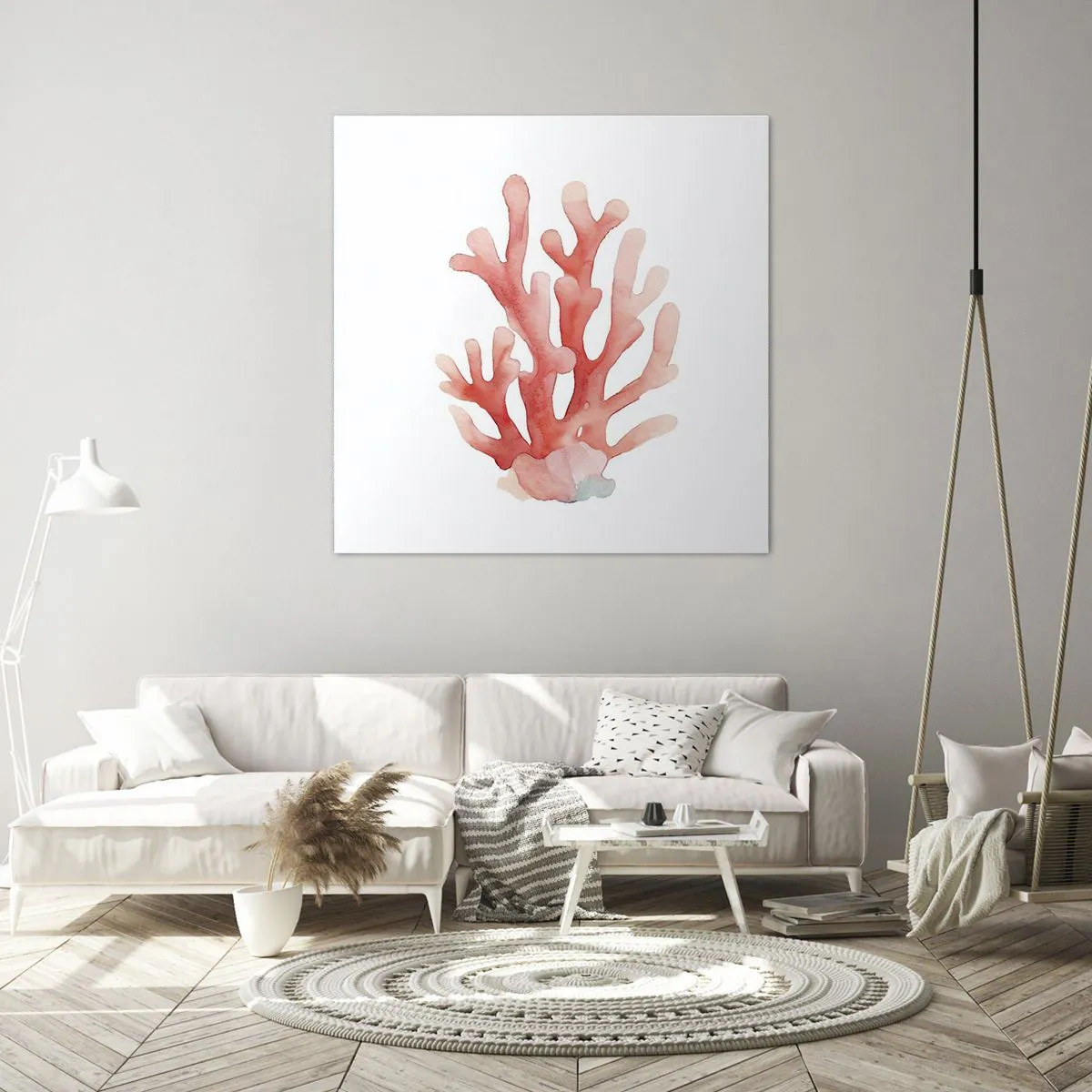 Canvas picture - Coral Colour Colars - 50x50 cm