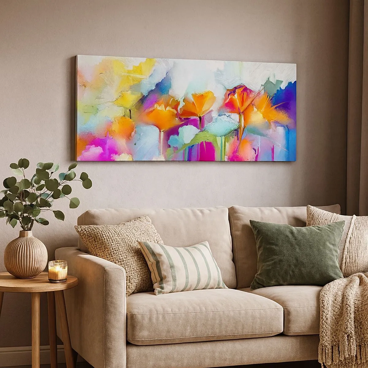 Canvas picture - Rainbow Has Bloomed - 100x40 cm