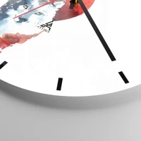 Clock face with lines