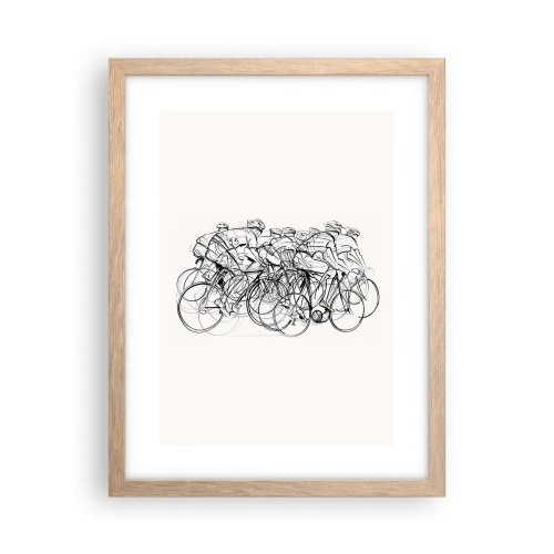 Poster in light oak frame - Together as a Team - 30x40 cm