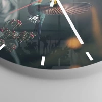 Clock face with lines