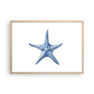Poster in light oak frame - Sea Star - 70x50 cm