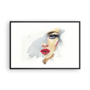 Poster in black frame - Reflection in a Waterdrop - 91x61 cm