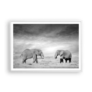 Poster in white frmae - Grey Is Beautiful - 100x70 cm