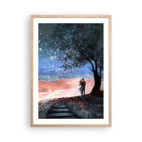 Poster in light oak frame - Starry Spectacle - 50x70 cm