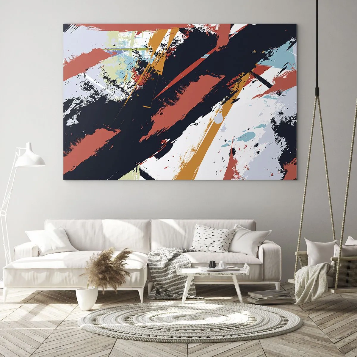 Glass picture - Dynamic Composition - 120x80 cm