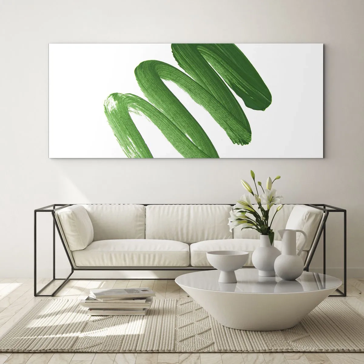 Glass picture - Green Joke - 100x40 cm