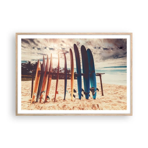 Poster in light oak frame - Goodnight, See You Tomorrow - 100x70 cm