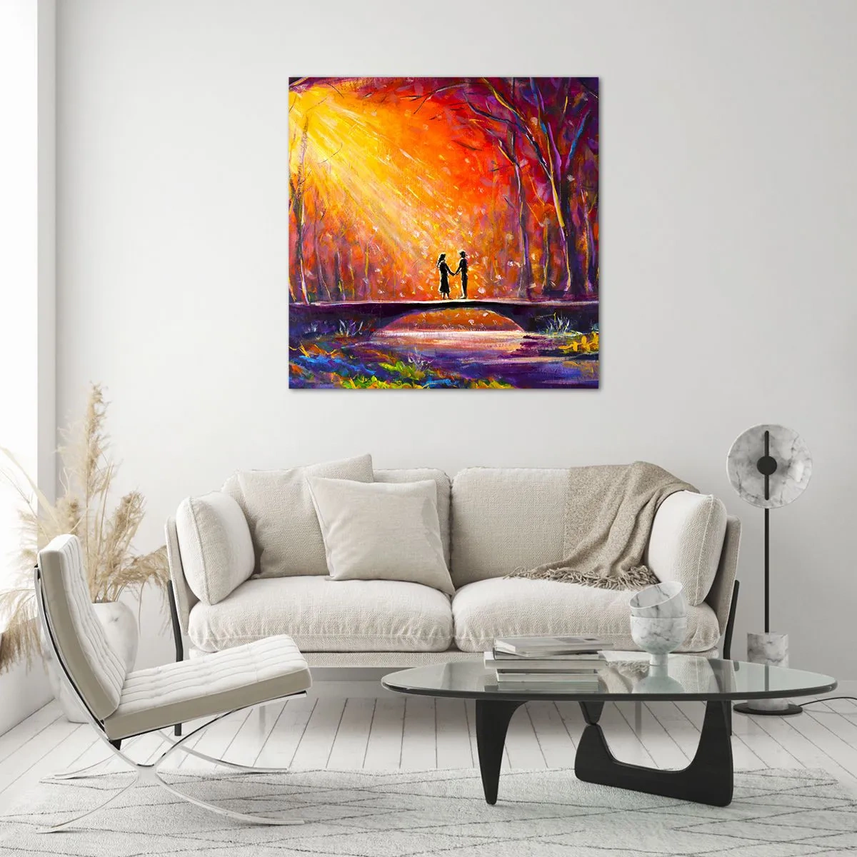 Glass picture - Heaven Loves Them Too - 30x30 cm